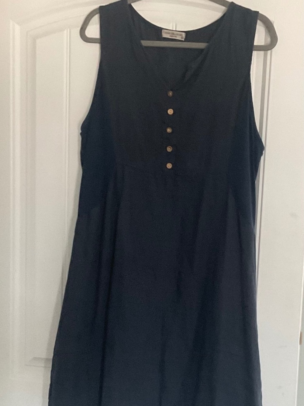 Terzo Millenio Navy Blue Linen Dress